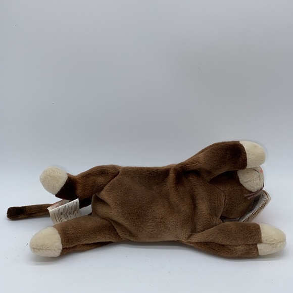 Ty Pounce Beanie Baby Brown Cat Plush Stuffed Animal with Hang Tag - Picture 12 of 13